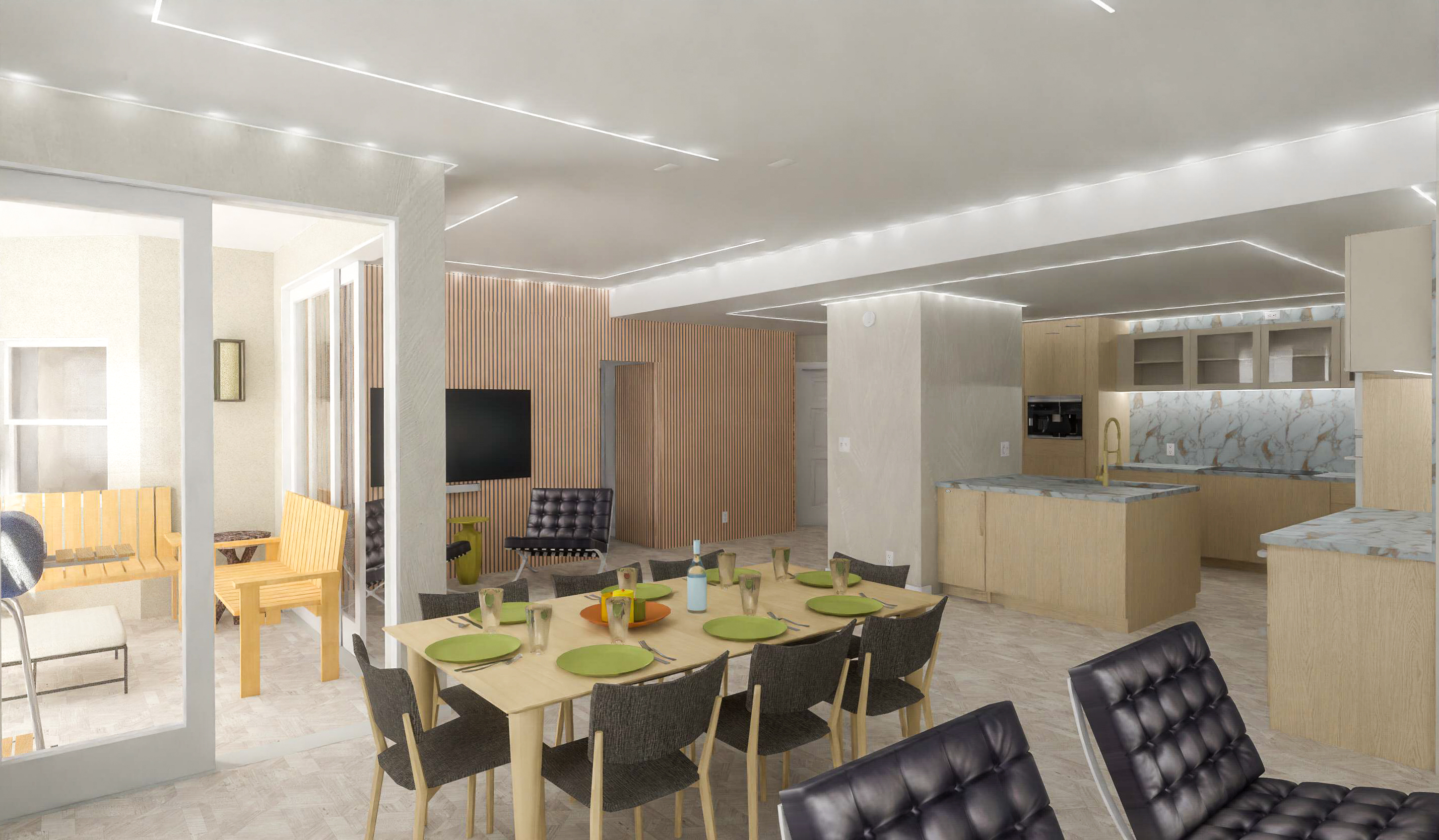 Aventura Condo by the Bay — concept rendering, dining