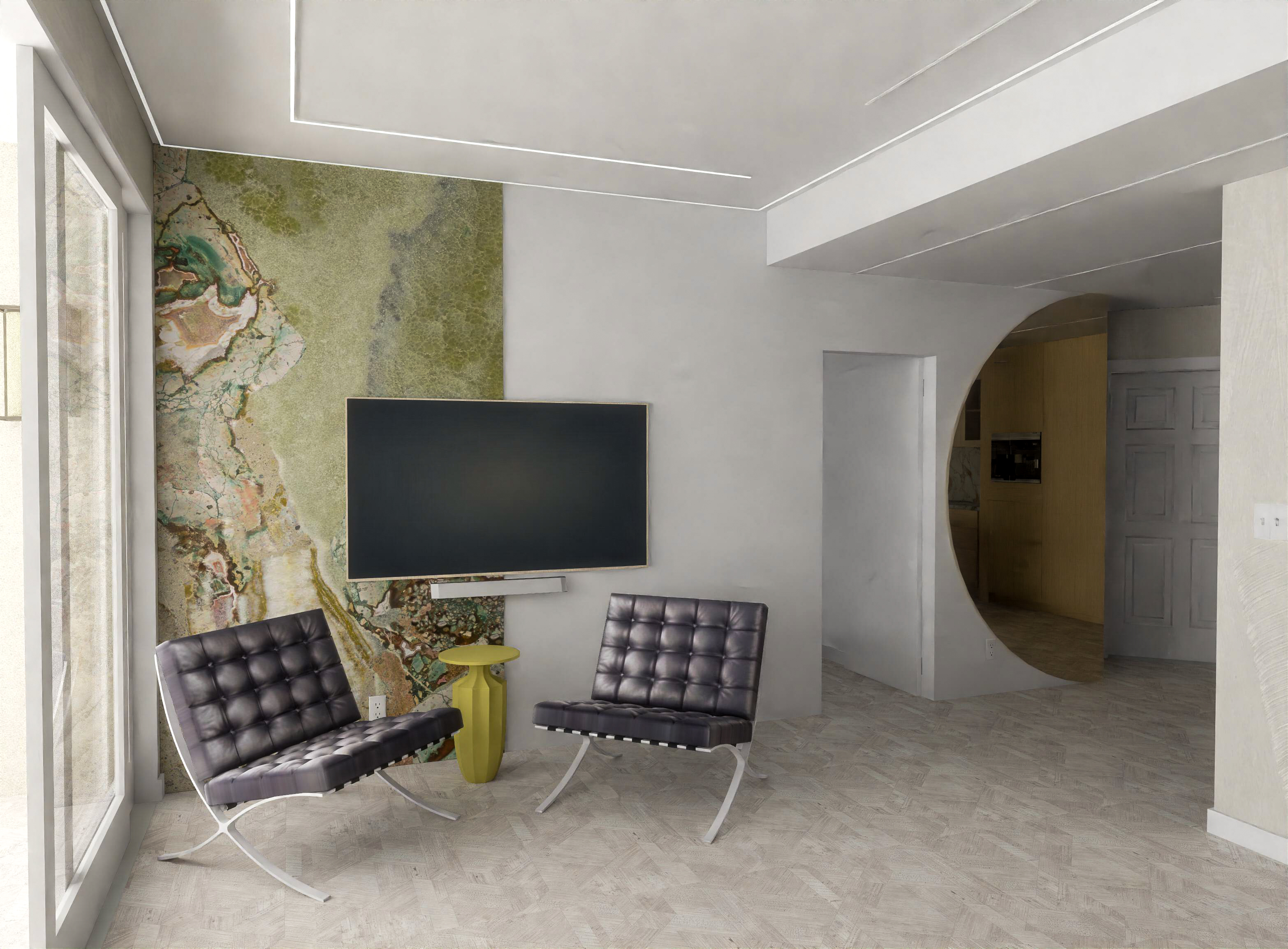 Aventura Condo by the Bay — concept rendering, sitting area