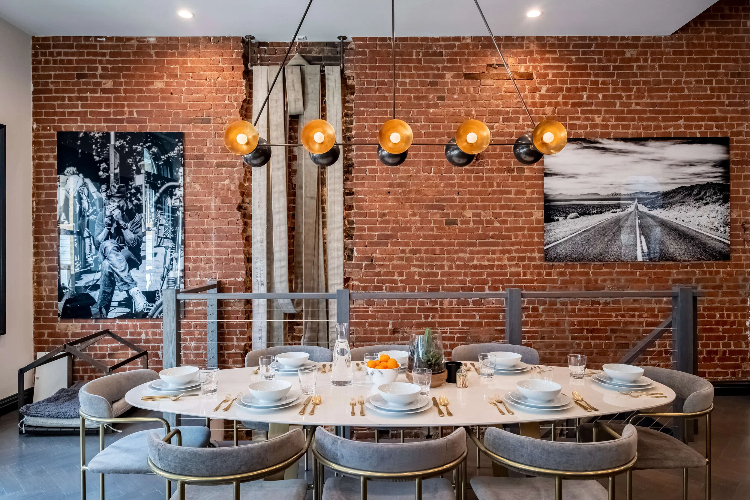 Historic Firehouse Renovation — kitchen and dining area