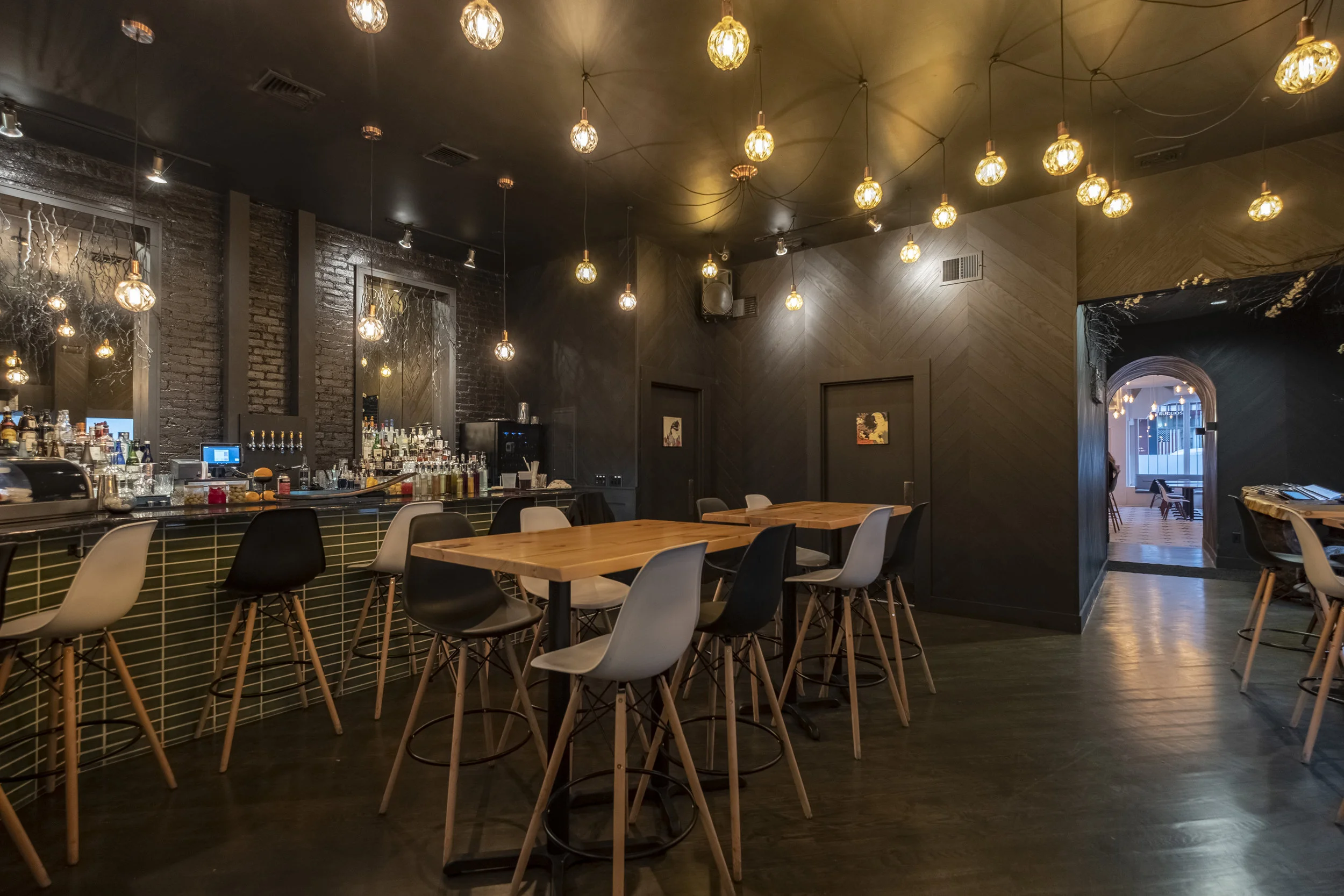 Saku, Hoboken — dark dining room