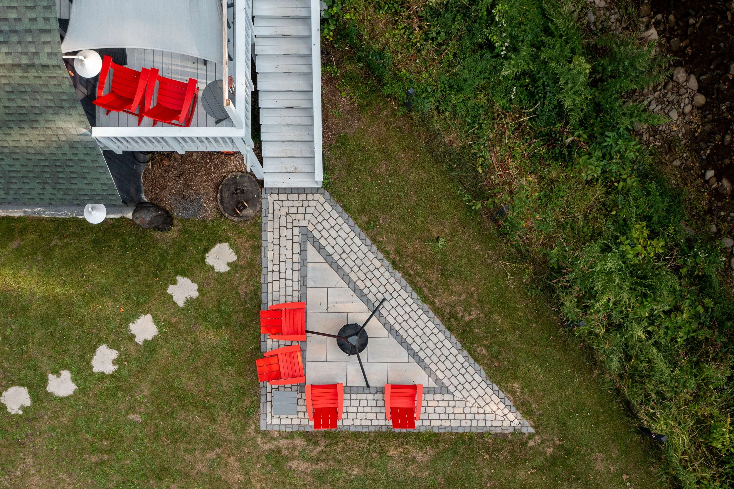 The Barn, Airbnb Conversion — aerial view