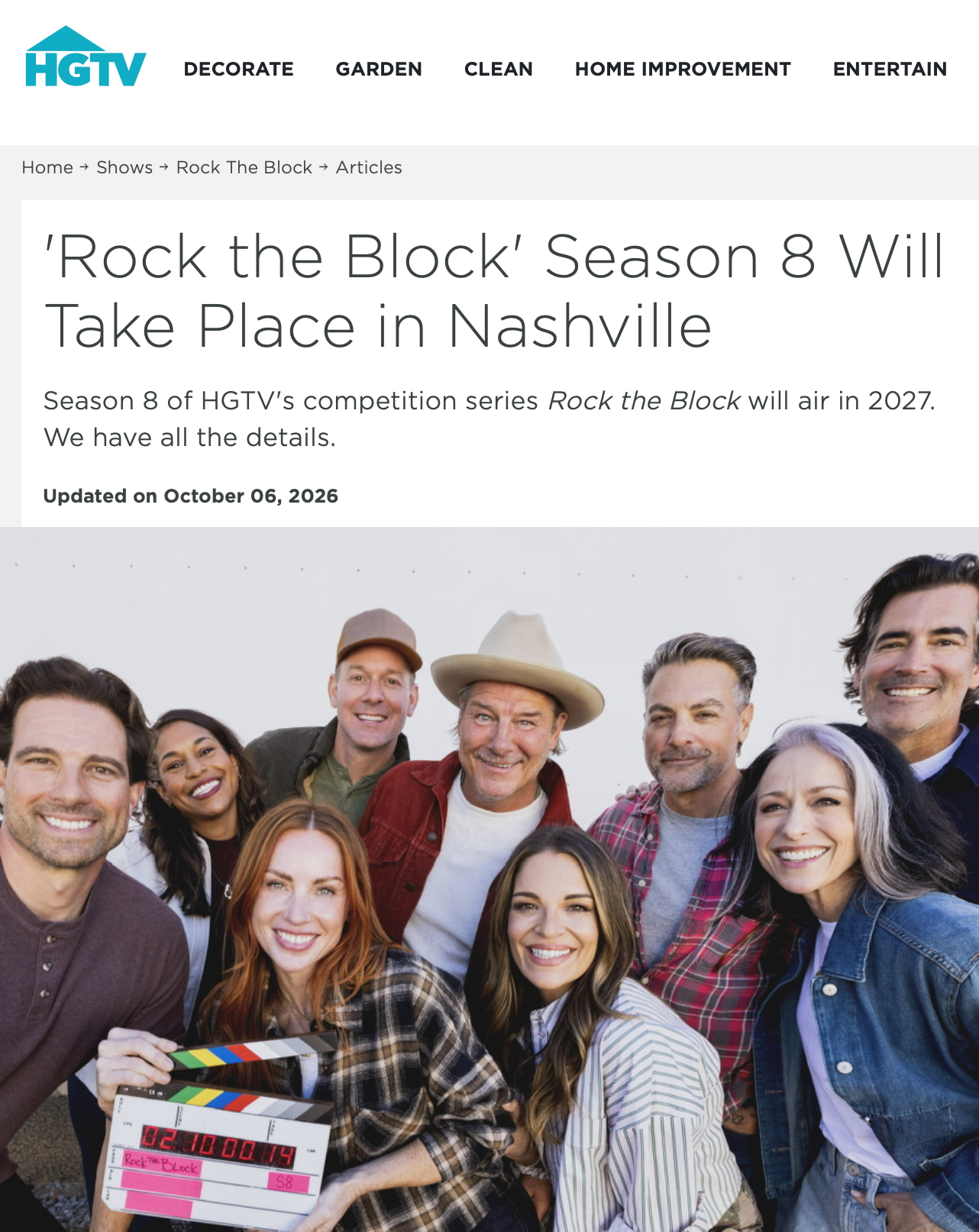 HGTV — 'Rock the Block' Season 8 Will Take Place in Nashville